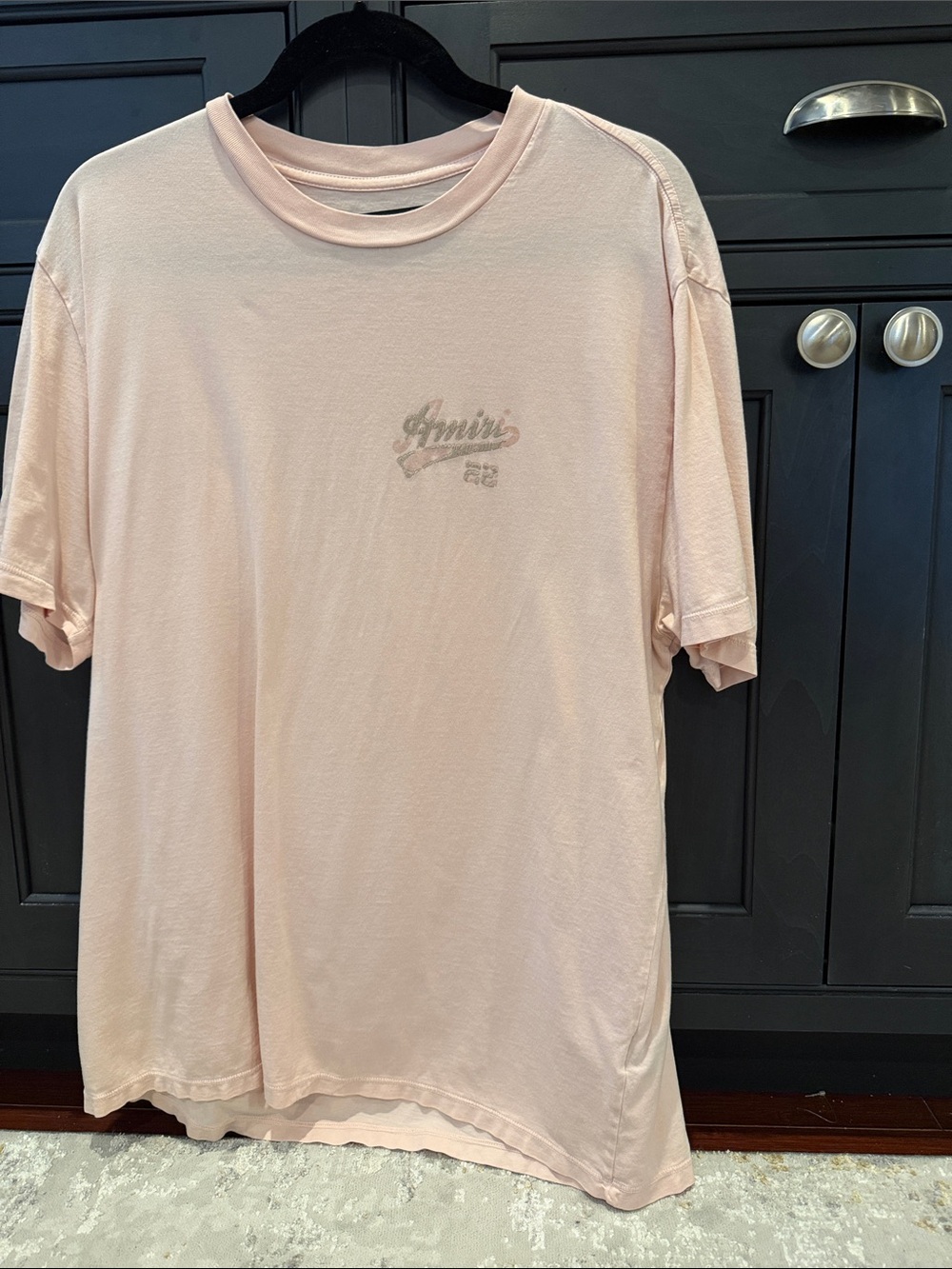 AMIRI Light Pink Logo Short Sleeve Tee